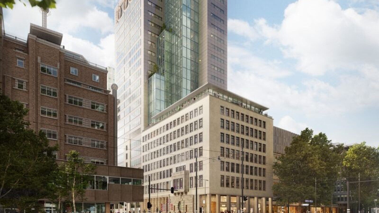 Herontwikkeling voormalig ABN AMRO toren tot een modern kantoorgebouw in Rotterdam